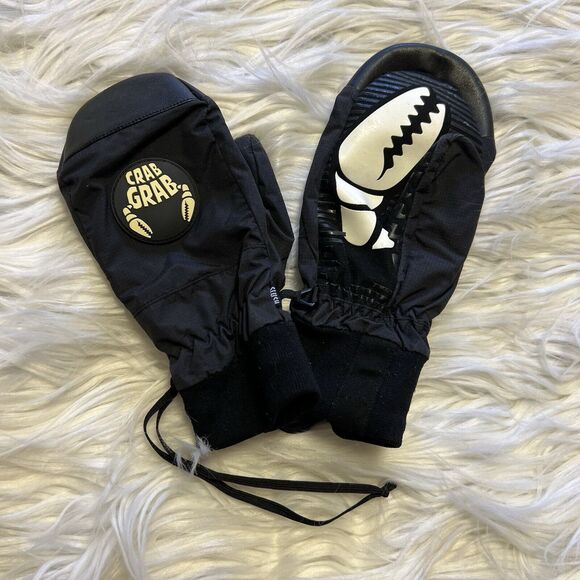 Crab Grap Snowboarding Park Gloves / Mittens Rubberized Palm Unisex XS 7” Palm - Picture 3 of 6